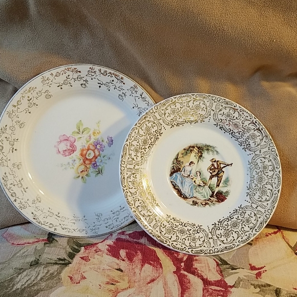 Triumphs Gold Rimmed Plate and Saucer